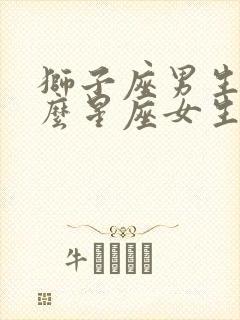 狮子座男生和什么星座女生最配