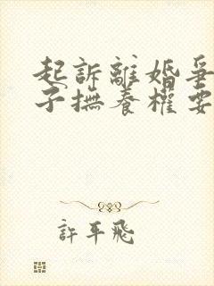 起诉离婚争取孩子抚养权要多久封面