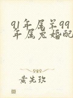 91年属羊99年属兔婚配怎么样