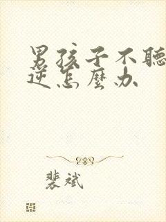 男孩子不听话叛逆怎么办