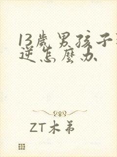 13岁男孩子叛逆怎么办