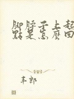 脚脖子上起红点点是怎么回事