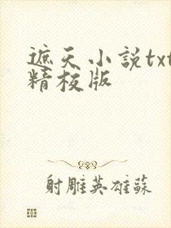 遮天小说txt精校版