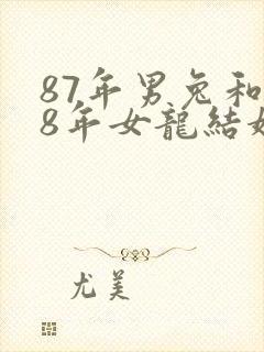 87年男兔和88年女龙结婚好吗