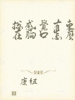 总感觉有东西堵在胸口怎么回事封面