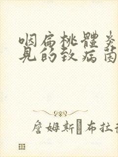 咽扁桃体炎最常见的致病菌封面