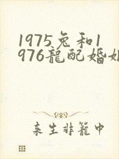 1975兔和1976龙配婚姻好不好