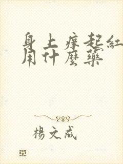 身上痒起红疹子用什么药封面