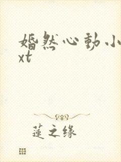 婚然心动小说txt