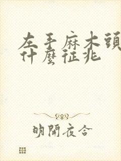 左手麻木头晕是什么征兆