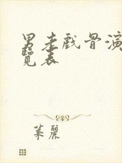 男老戏骨演员一览表