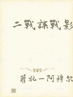 二战谍战影片封面