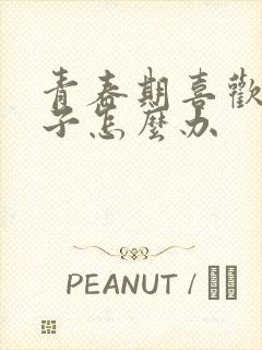 青春期喜欢男孩子怎么办封面