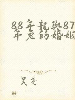 88年龙与87年兔的婚姻怎么样