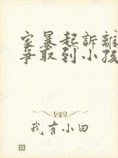 家暴起诉离婚能争取到小孩抚养权么