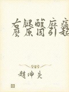 右腿酸麻痛是什么原因引起的