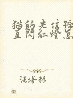 猫的光信号灯一直闪红灯怎么解决