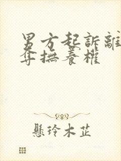 男方起诉离婚争夺抚养权