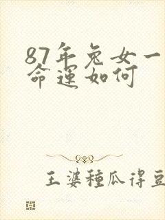 87年兔女一生命运如何封面
