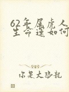 62年属虎人一生命运如何呢