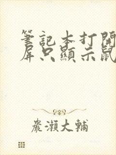 笔记本打开是黑屏只显示鼠标