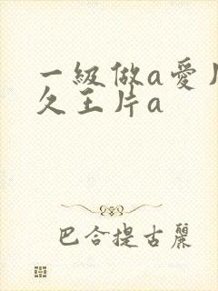 一级做a爱片久久王片a