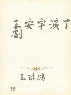 王安宇演了什么剧