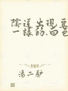 阴道出现豆腐渣一样的.白色东西怎么回事