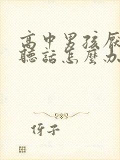 高中男孩厌学不听话怎么办