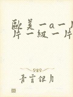 欧美一a一片一片一级一片