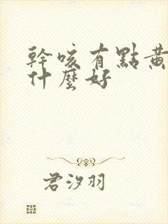 干咳有点黄痰吃什么好