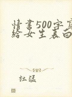 情书500字写给女生表白