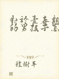 对于青春期叛逆的男孩子怎么办