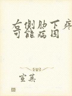 右侧肋下疼痛的可能病因