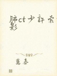 肺ct少许索条影