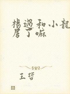 杨过和小龙女圆房了嘛封面