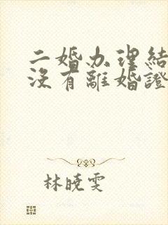 二婚办理结婚证没有离婚证怎么办