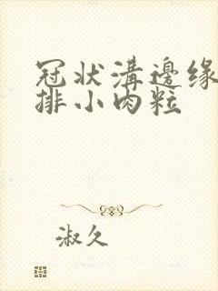 冠状沟边缘有一排小肉粒封面