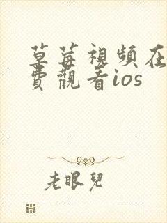 草莓视频在线免费观看ios