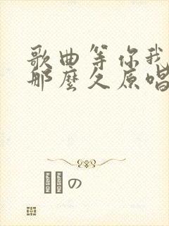 歌曲等你我等了那么久原唱