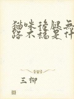 猫咪后腿无力走路不稳是什么原因