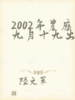 2002年农历九月十九出生的人,命运咋样