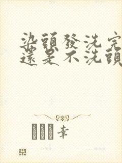 染头发洗完头染还是不洗头染