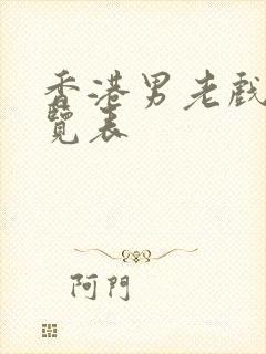 香港男老戏骨一览表