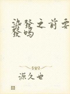 染发之前要洗头发吗