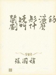 关晓彤演的谍战剧叫什么