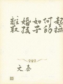 离婚如何起诉争取孩子的抚养权