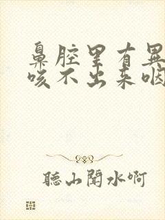 鼻腔里有异物感咳不出来咽不下去封面