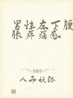 男性左下腹有腹胀疼痛感