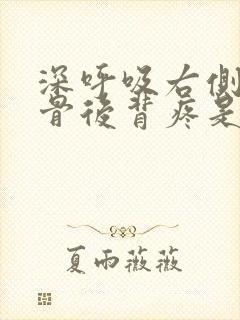 深呼吸右侧肩胛骨后背疼是什么原因